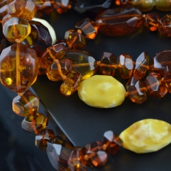 Amber necklaces polished mix